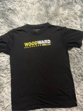 Woodward Black Short-Sleeve Logo Tee